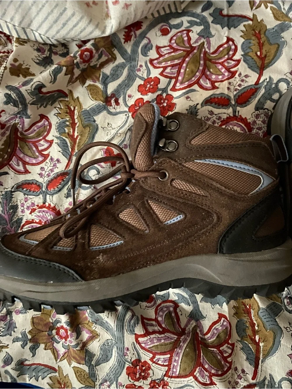 Women's Brown Lace-Up Ankle Hiking Booties